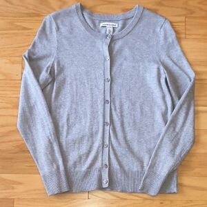 Amazon Essentials Women's Light Gray Cardigan Size M Gently Used